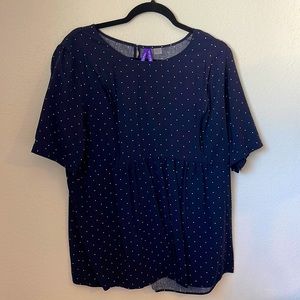 Seraphine Navy Blue Dot Maternity & Nursing Top size US 12